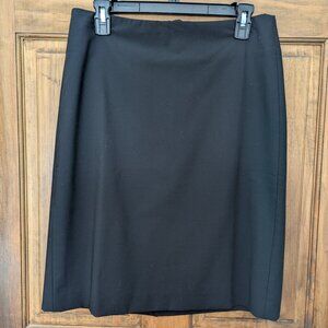 Lands' End Outfitters Black Wool Blend Straight Skirt. Size 6. Pre-Loved.